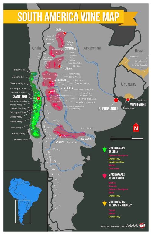 Wine Folly South America Wine Map